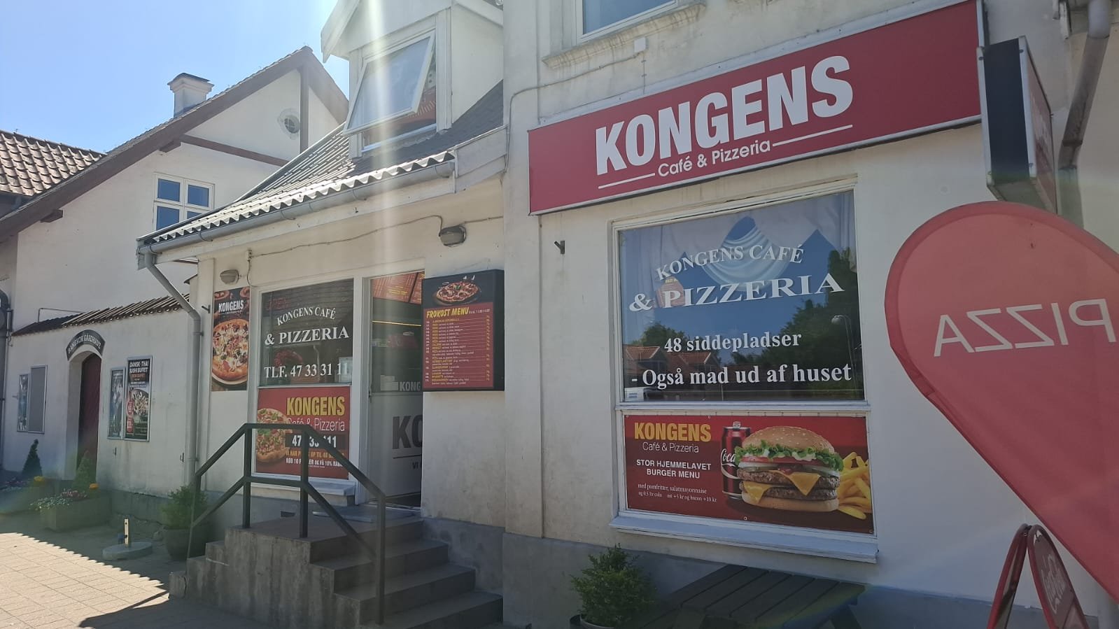 Facade af Kongens Café & Pizzaria